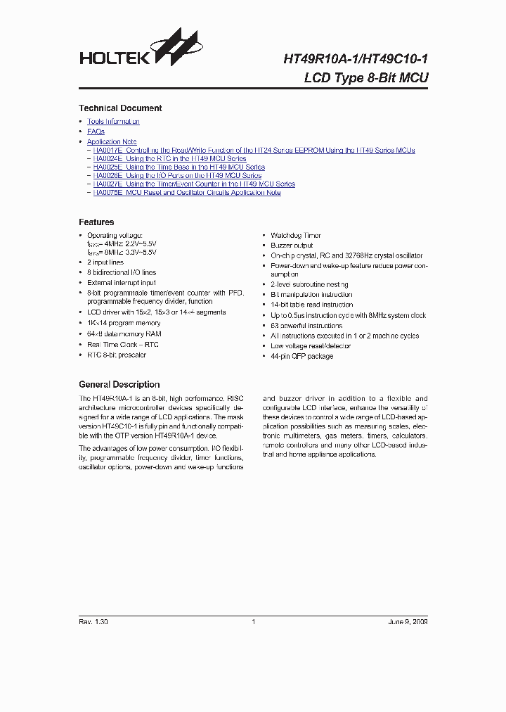 HT49R10A-109_4539212.PDF Datasheet