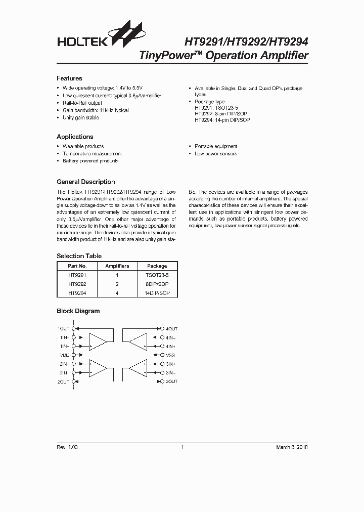 HT9291_4809740.PDF Datasheet