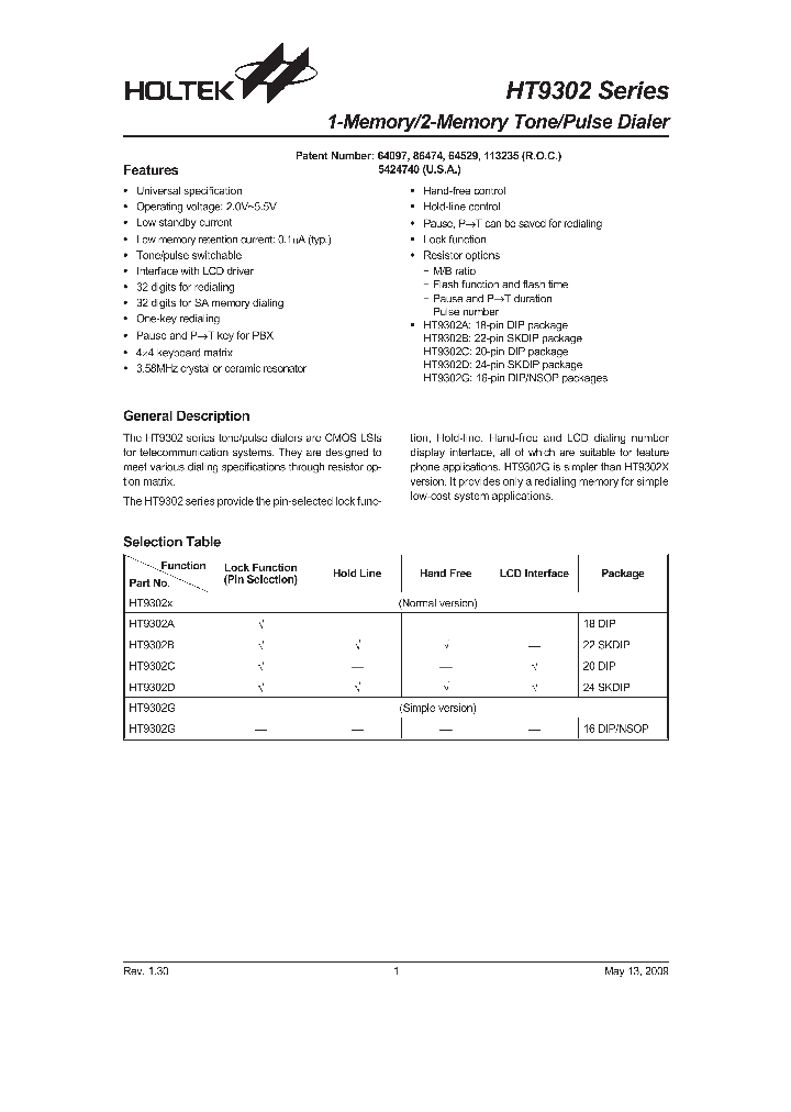 HT9302X_4593813.PDF Datasheet