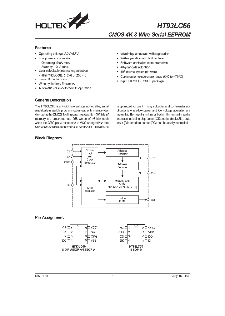 HT93LC6609_4780310.PDF Datasheet
