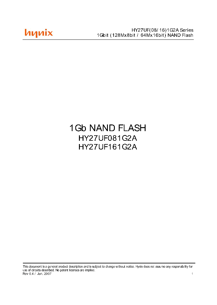 HY27UF081G2A_4526354.PDF Datasheet