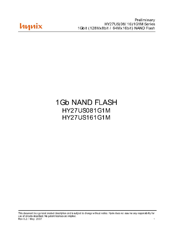 HY27US081G1M_4556452.PDF Datasheet