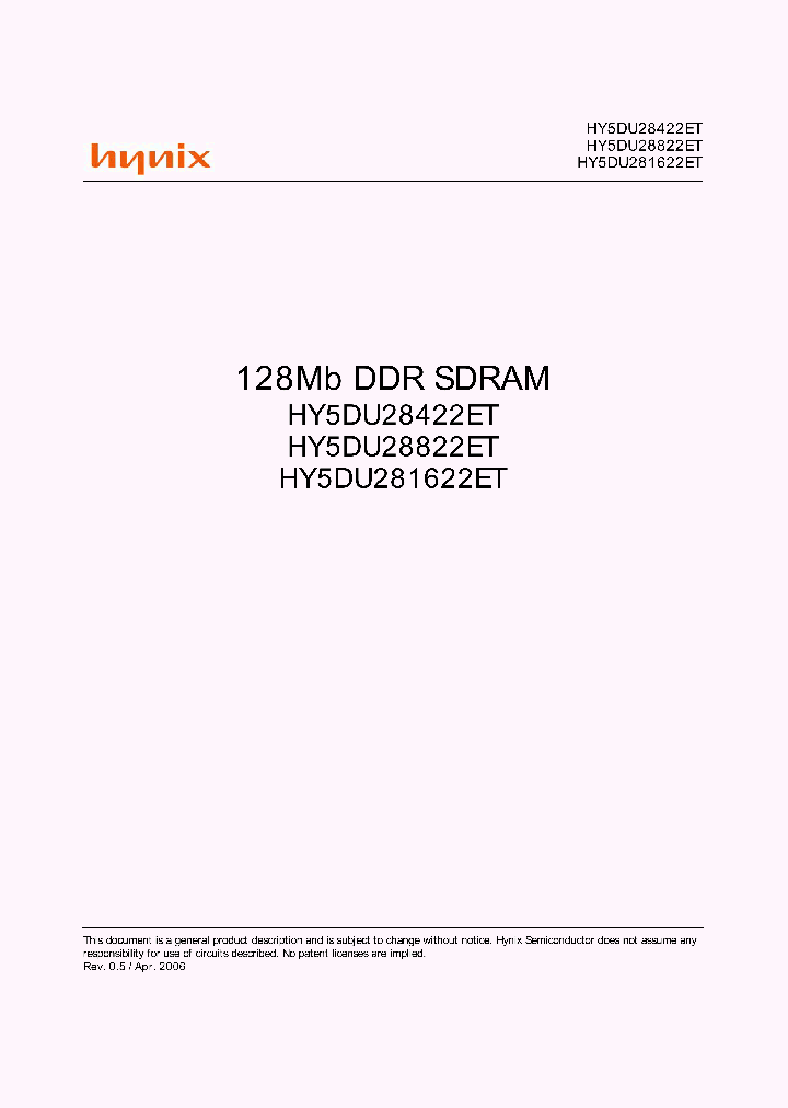 HY5DU28422ET_4869014.PDF Datasheet