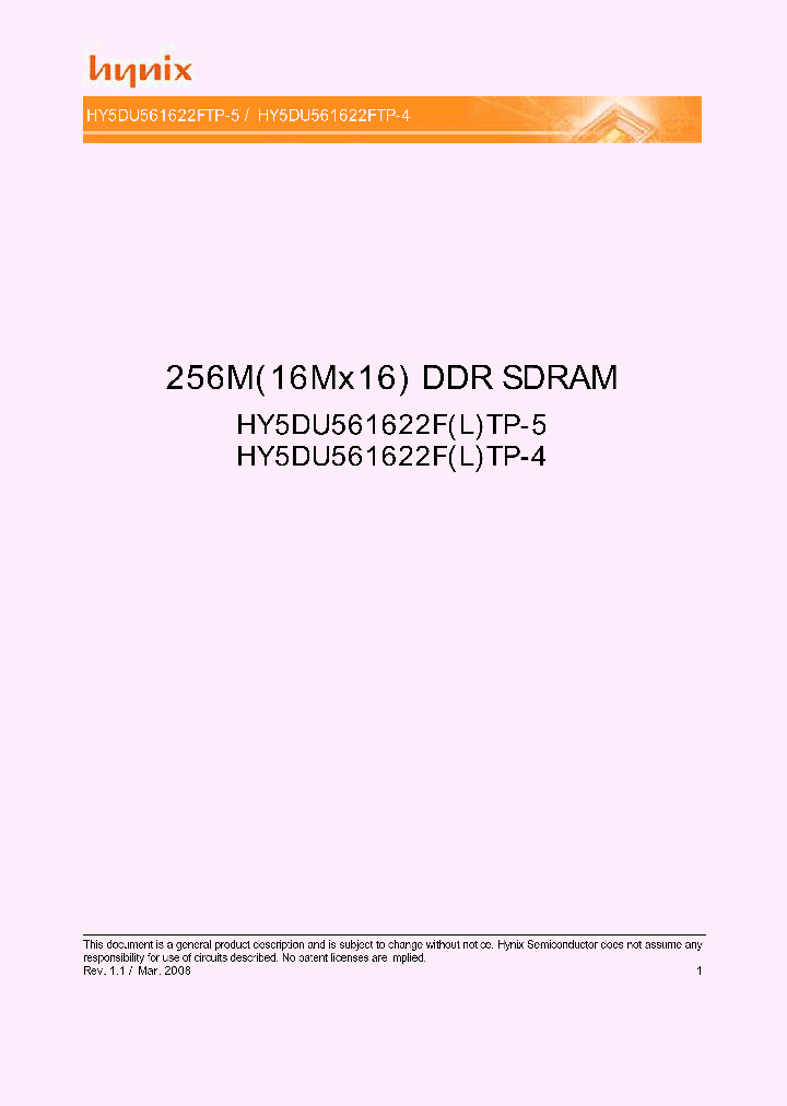 HY5DU561622FTP-4_4566907.PDF Datasheet