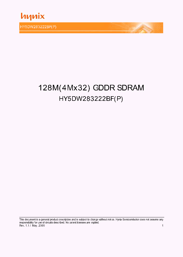HY5DW283222BF_4548551.PDF Datasheet