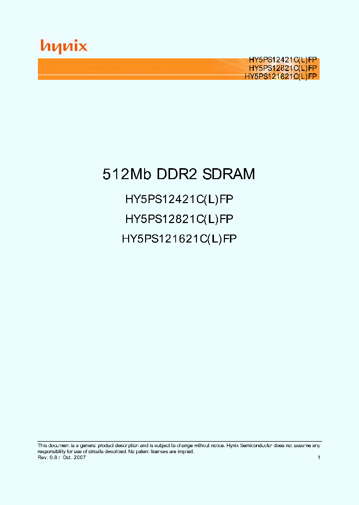 HY5PS121621CFP-C4_4531828.PDF Datasheet