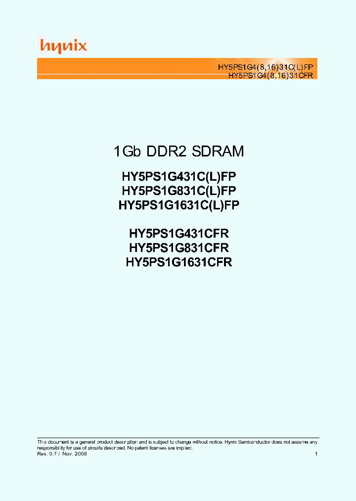 HY5PS1G831CFR_4531585.PDF Datasheet