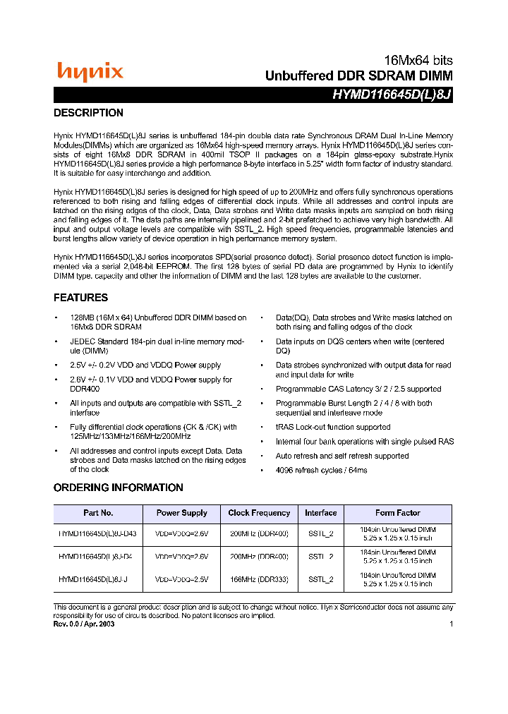 HYMD116645D8J-D4_4860043.PDF Datasheet