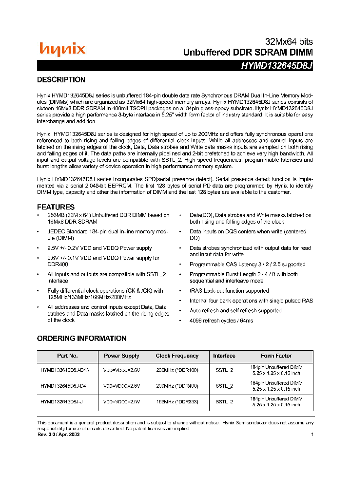 HYMD132645D8J-D4_4860044.PDF Datasheet