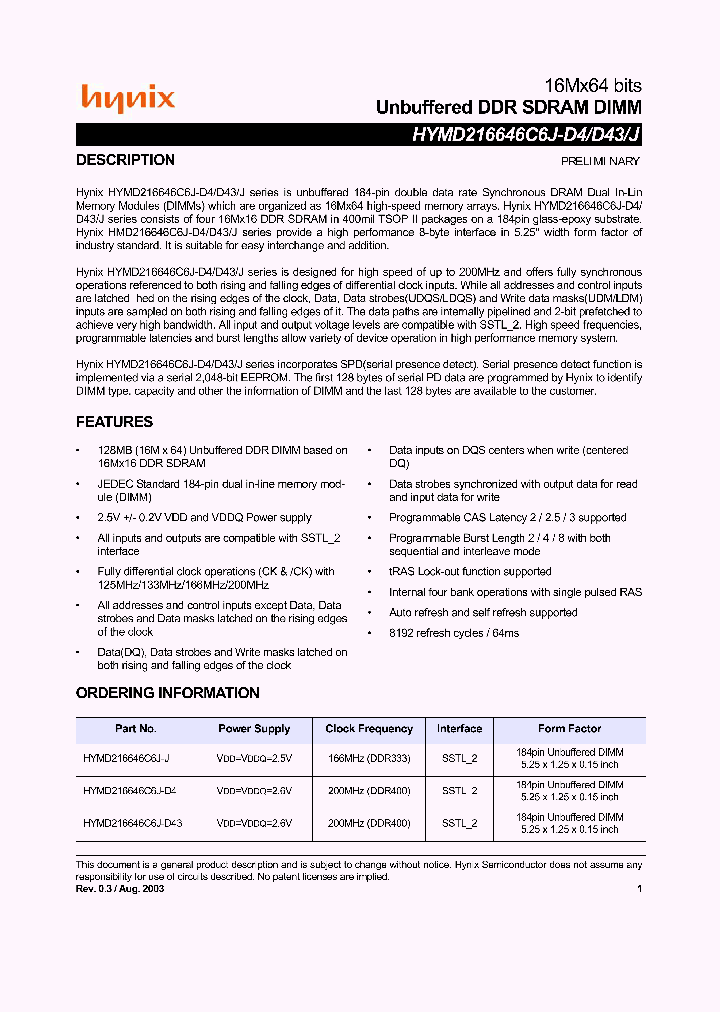 HYMD216646C6J-D4_4640452.PDF Datasheet