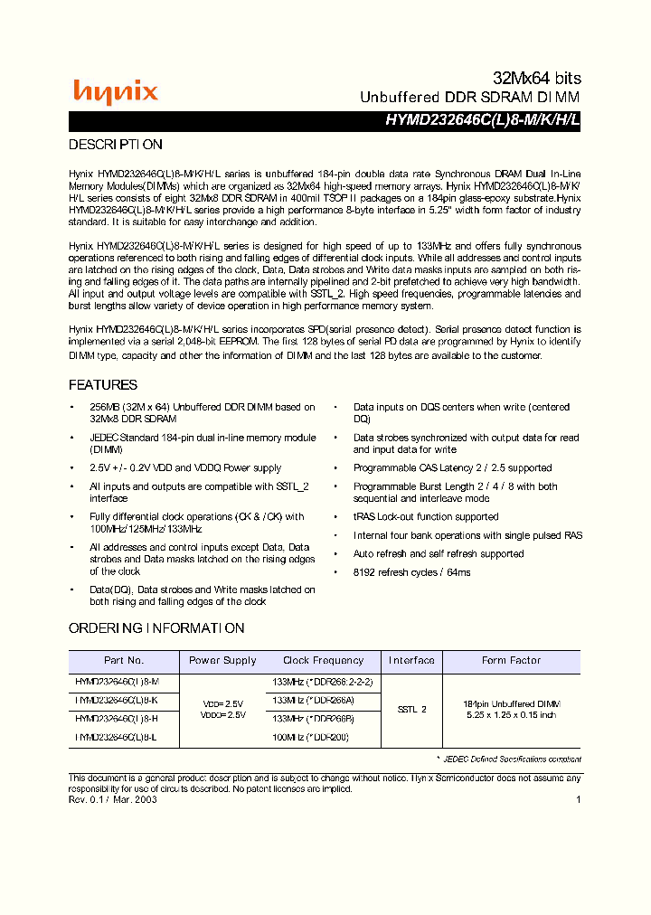 HYMD232646C8-H_4640457.PDF Datasheet