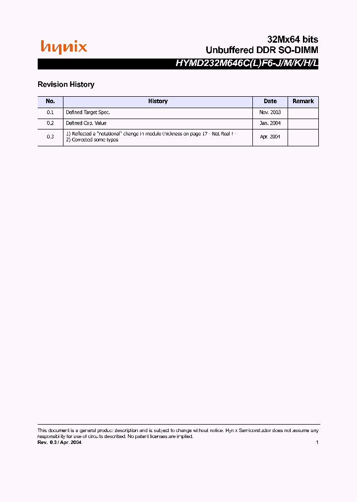 HYMD232M646CF6-H_4631124.PDF Datasheet