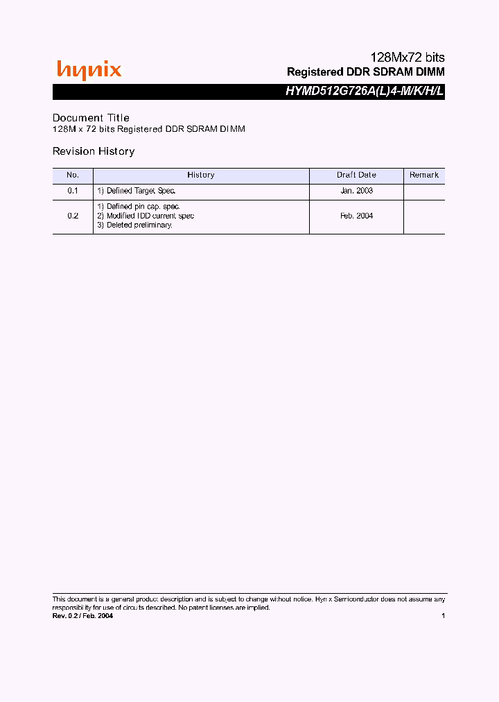 HYMD512G726AL4-H_4632182.PDF Datasheet