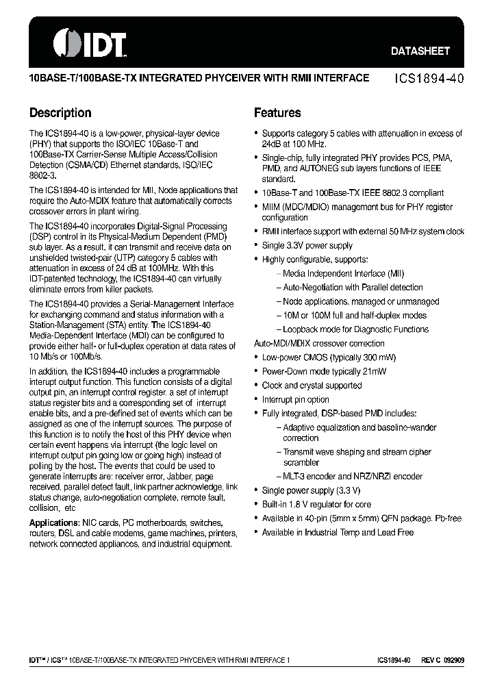 ICS1894-40_4656107.PDF Datasheet