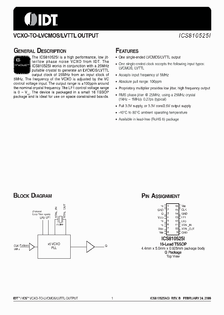 ICS810525I_4626781.PDF Datasheet
