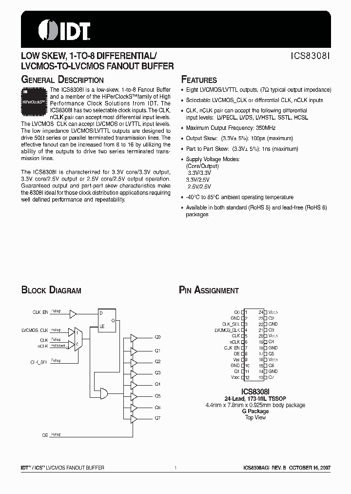 ICS8308AGILF_4385205.PDF Datasheet