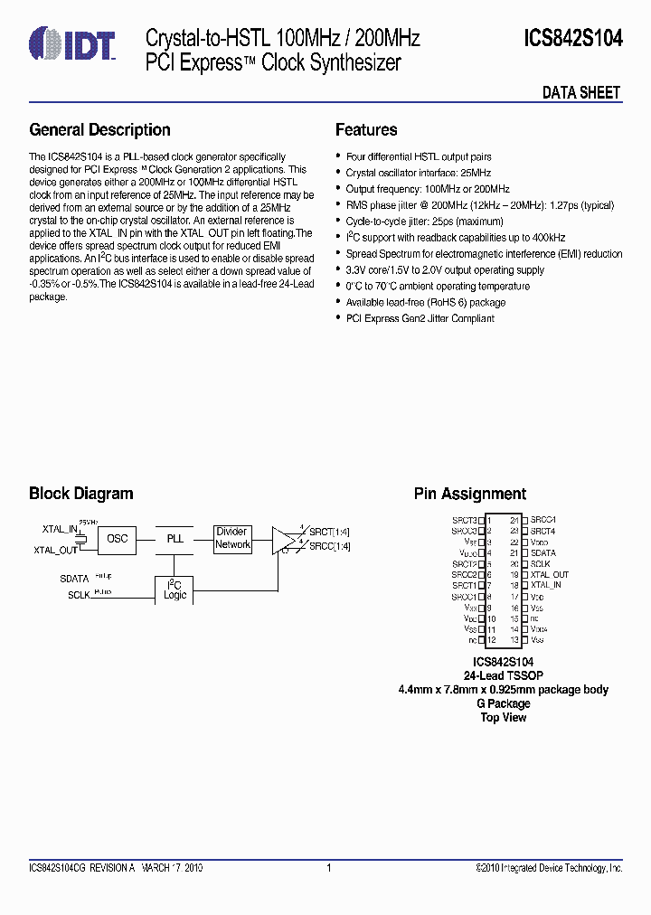 ICS842S104_4788766.PDF Datasheet
