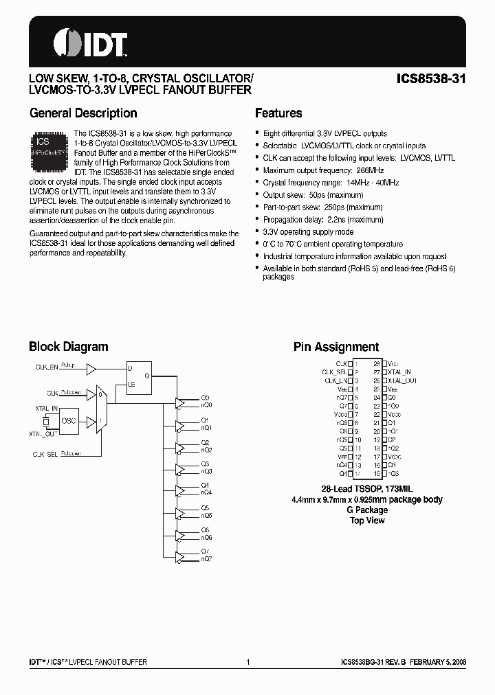 ICS8538-31_4679710.PDF Datasheet