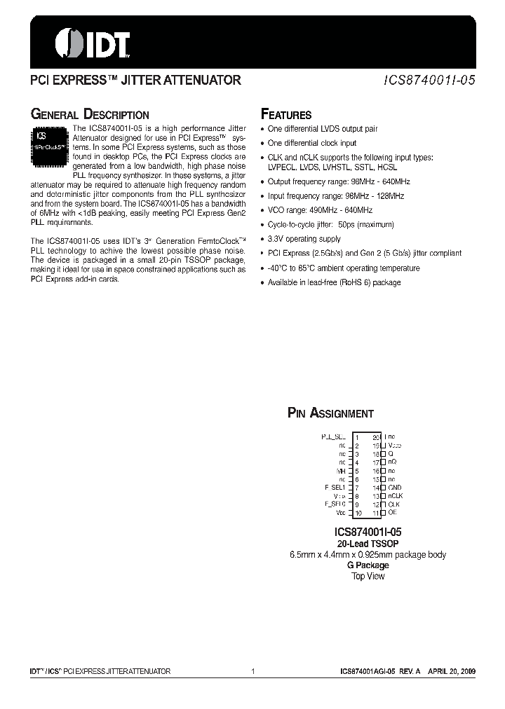 ICS874001I-05_4638574.PDF Datasheet