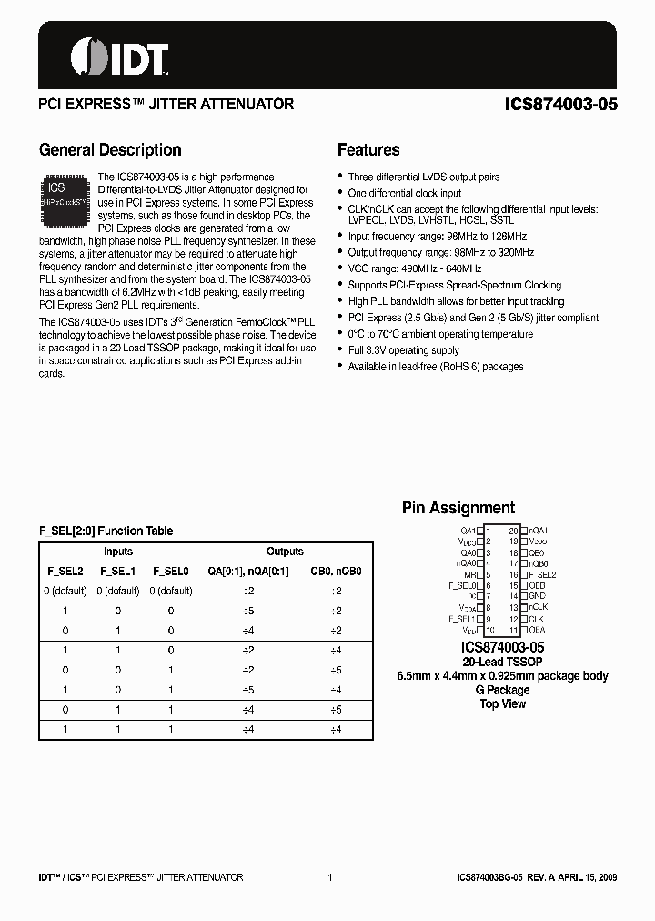 ICS874003-05_4638577.PDF Datasheet