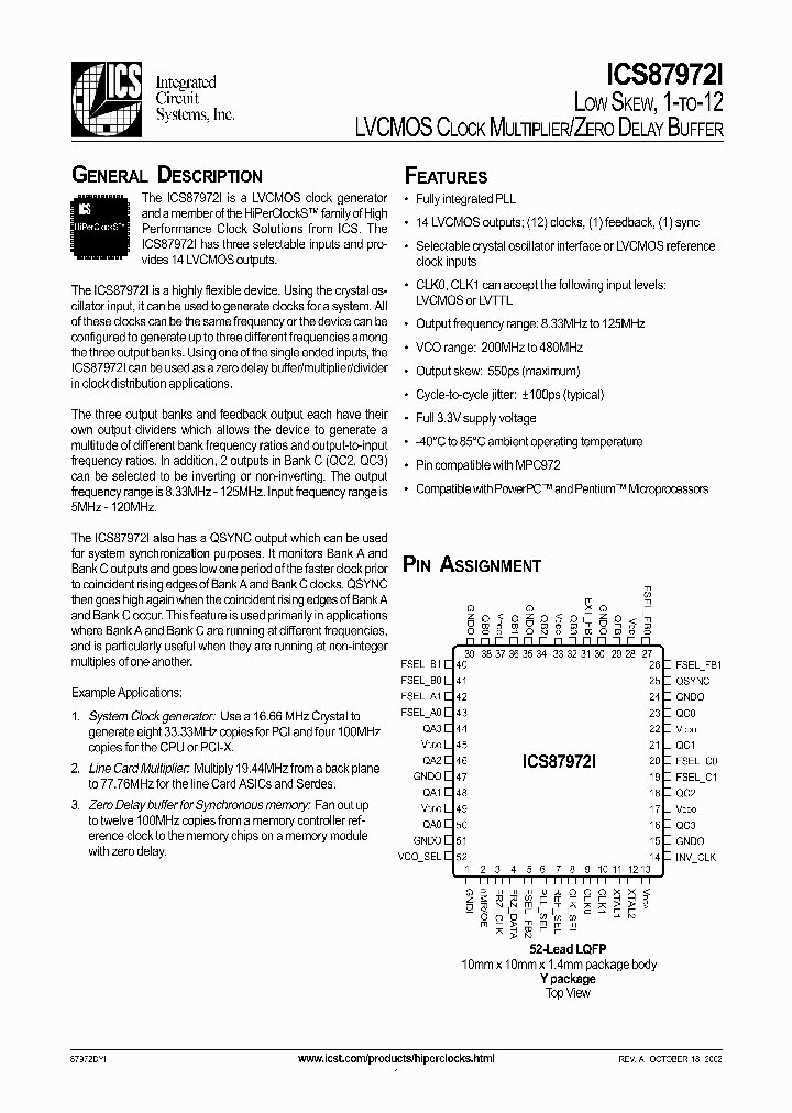 ICS87972DYI_4178379.PDF Datasheet