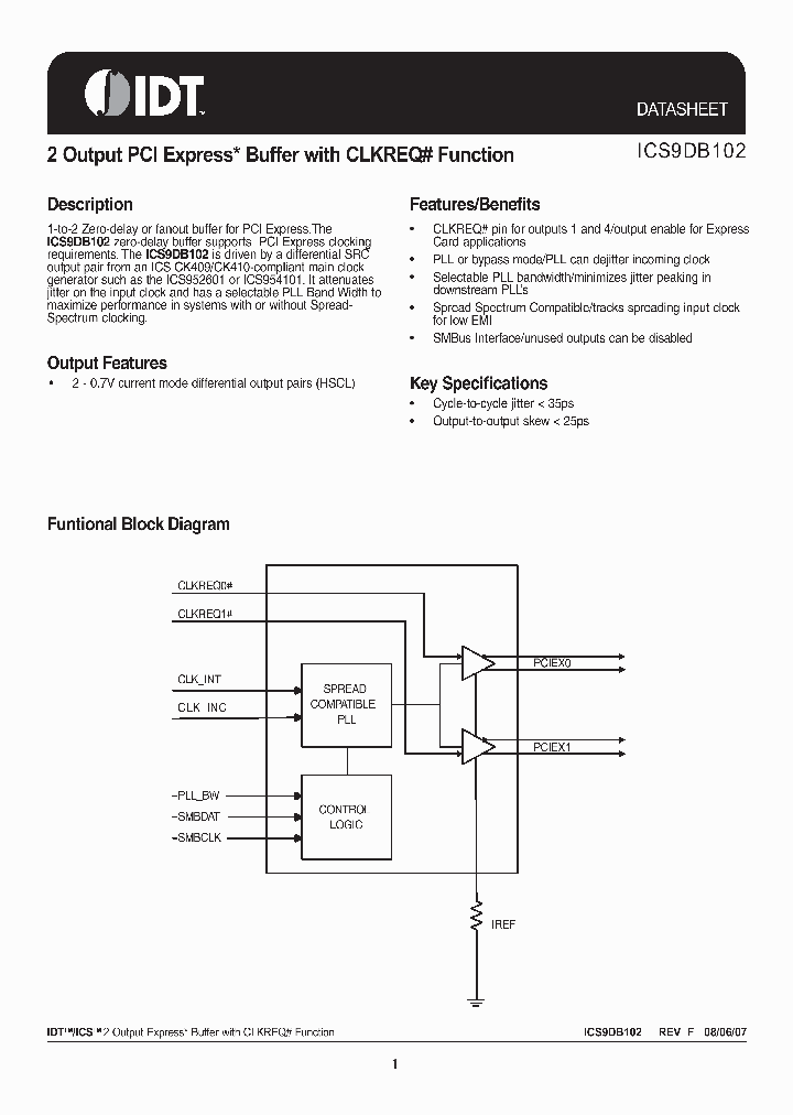ICS9DB102YFLFT_4536954.PDF Datasheet