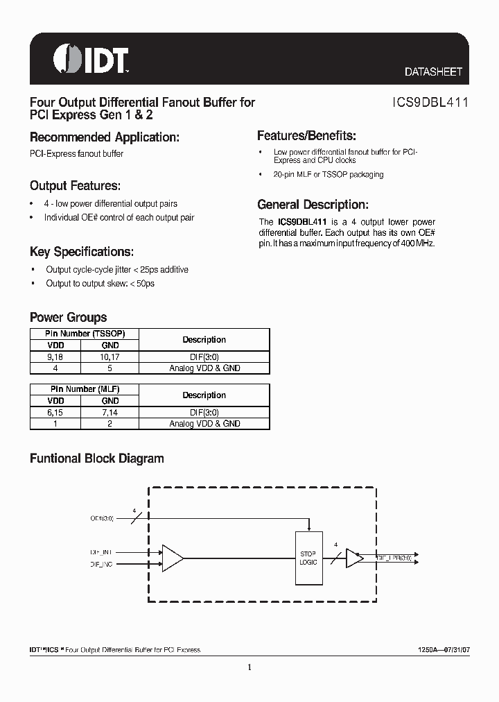 ICS9DBL411_4302512.PDF Datasheet