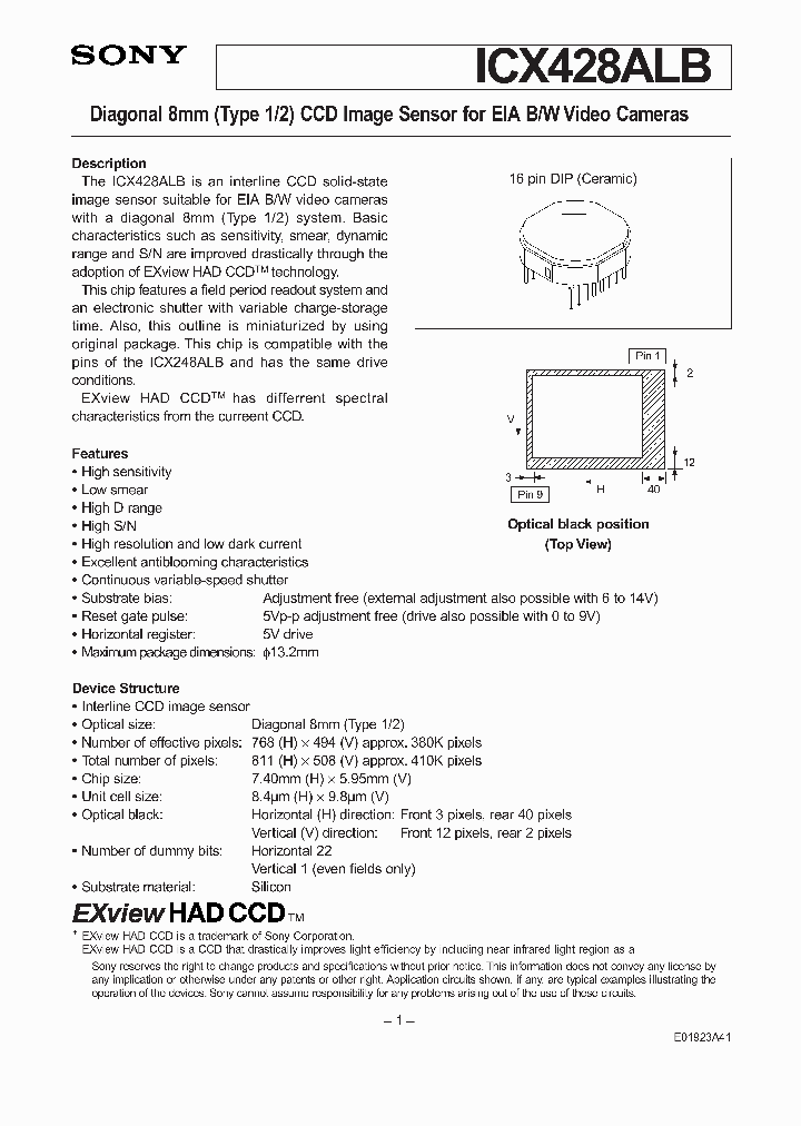 ICX428ALB_4694169.PDF Datasheet