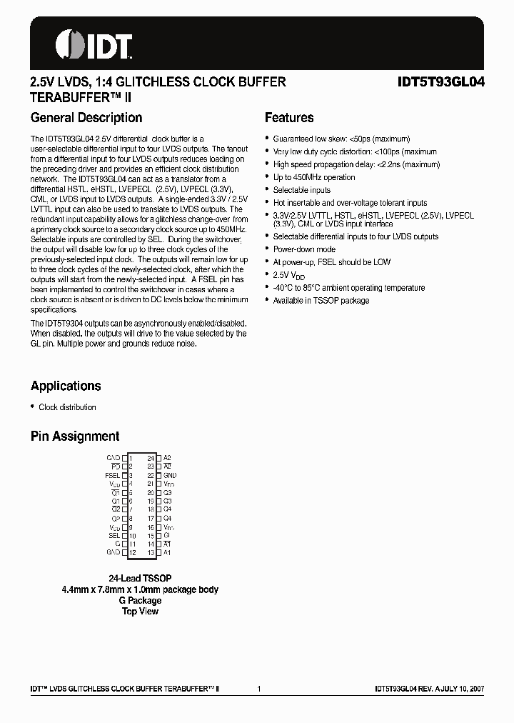 IDT5T93GL04PGGI_4403711.PDF Datasheet