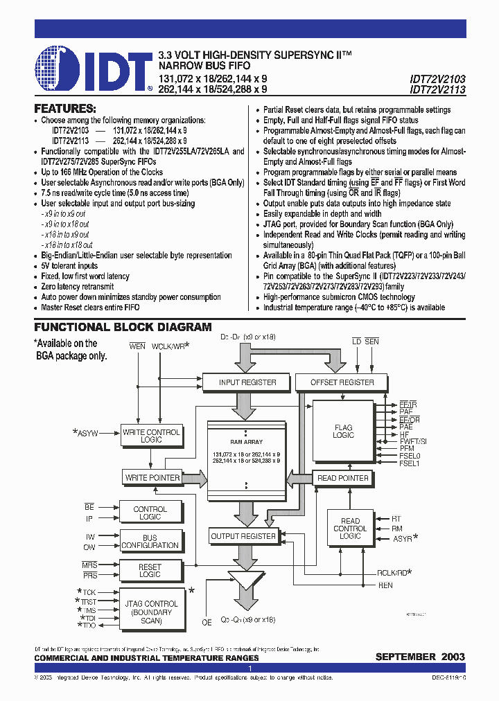 IDT72V2103L10PF_4859761.PDF Datasheet