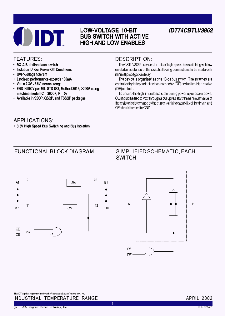 IDT74CBTLV3862PG_4578675.PDF Datasheet