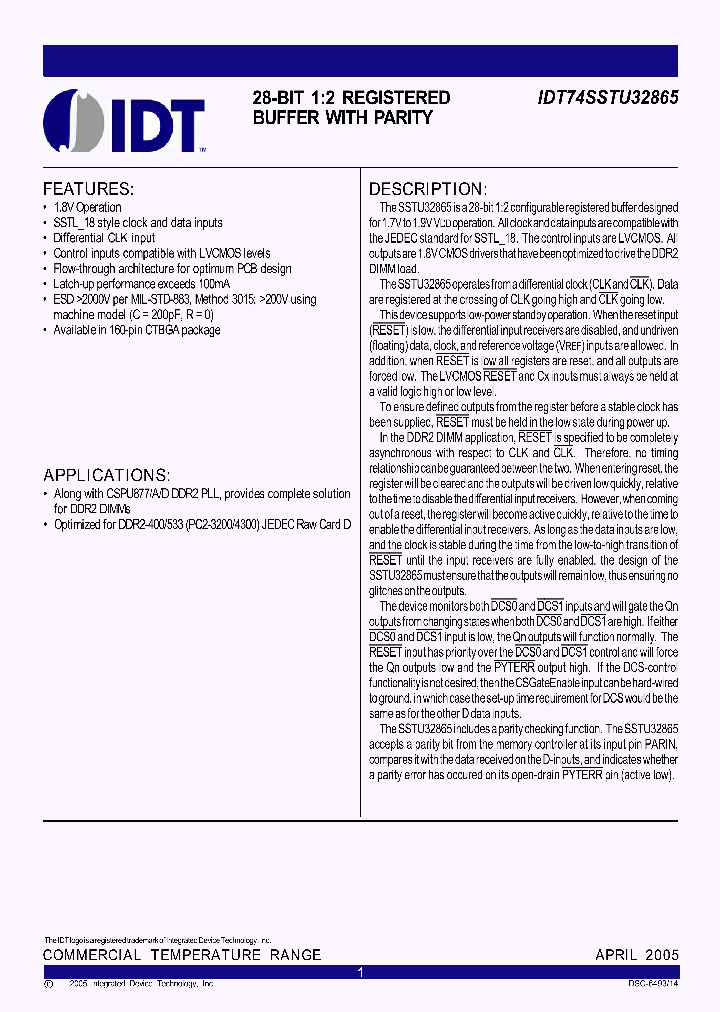 IDT74SSTU32865_4172371.PDF Datasheet