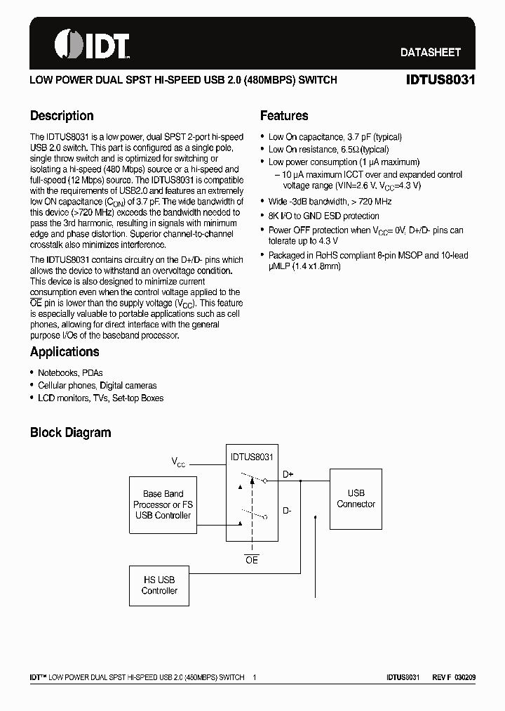 IDTUS8031_4585597.PDF Datasheet