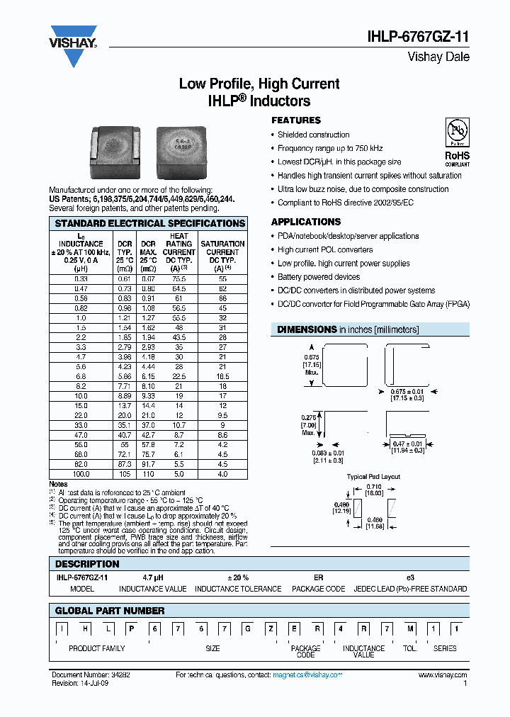 IHLP-6767GZ-11_4655650.PDF Datasheet