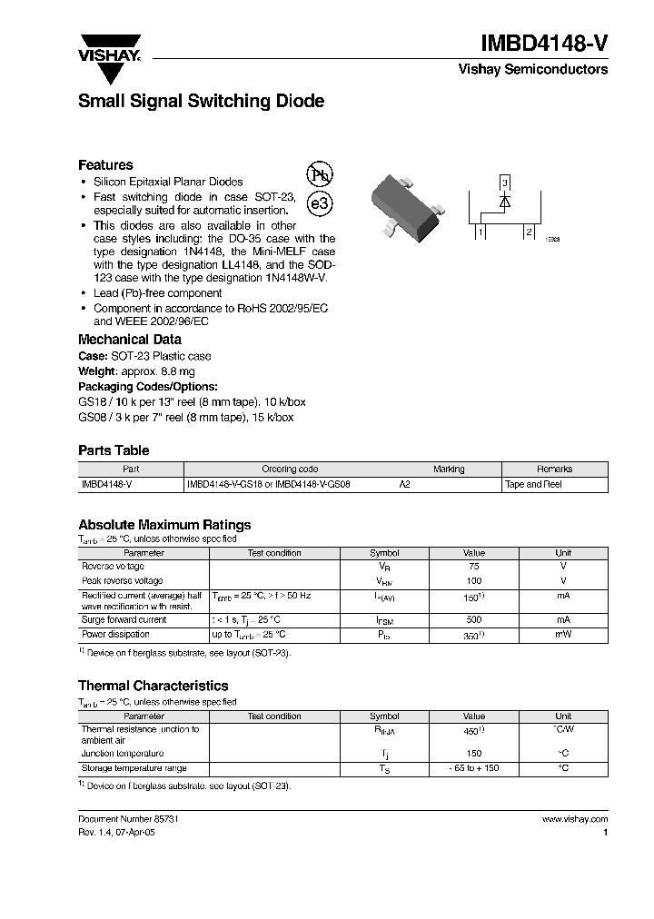 IMBD4148-V_4256722.PDF Datasheet