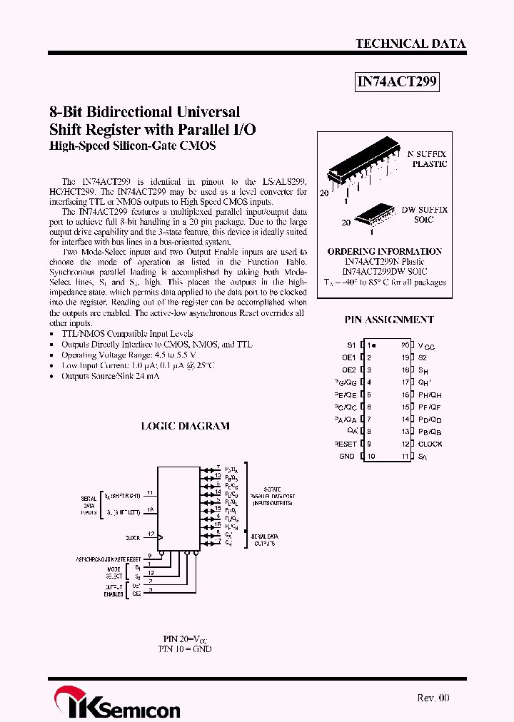 IN74ACT299_4345070.PDF Datasheet