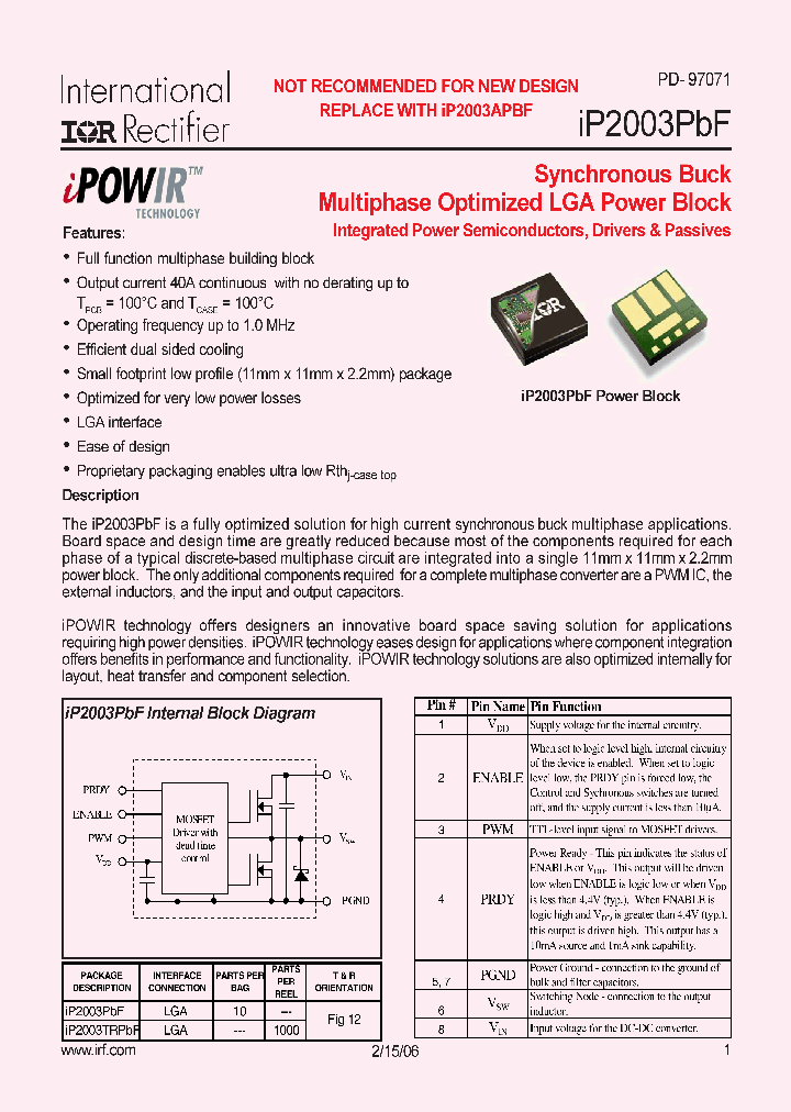 IP2003PBF_4195033.PDF Datasheet