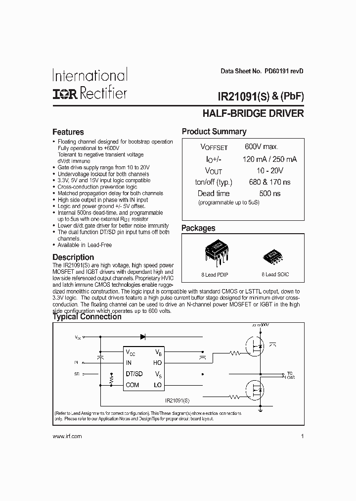 IR21091PBF_4226950.PDF Datasheet