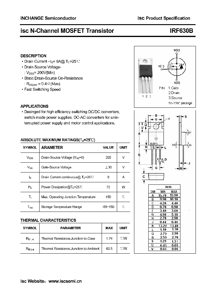 IRF630B_4448421.PDF Datasheet