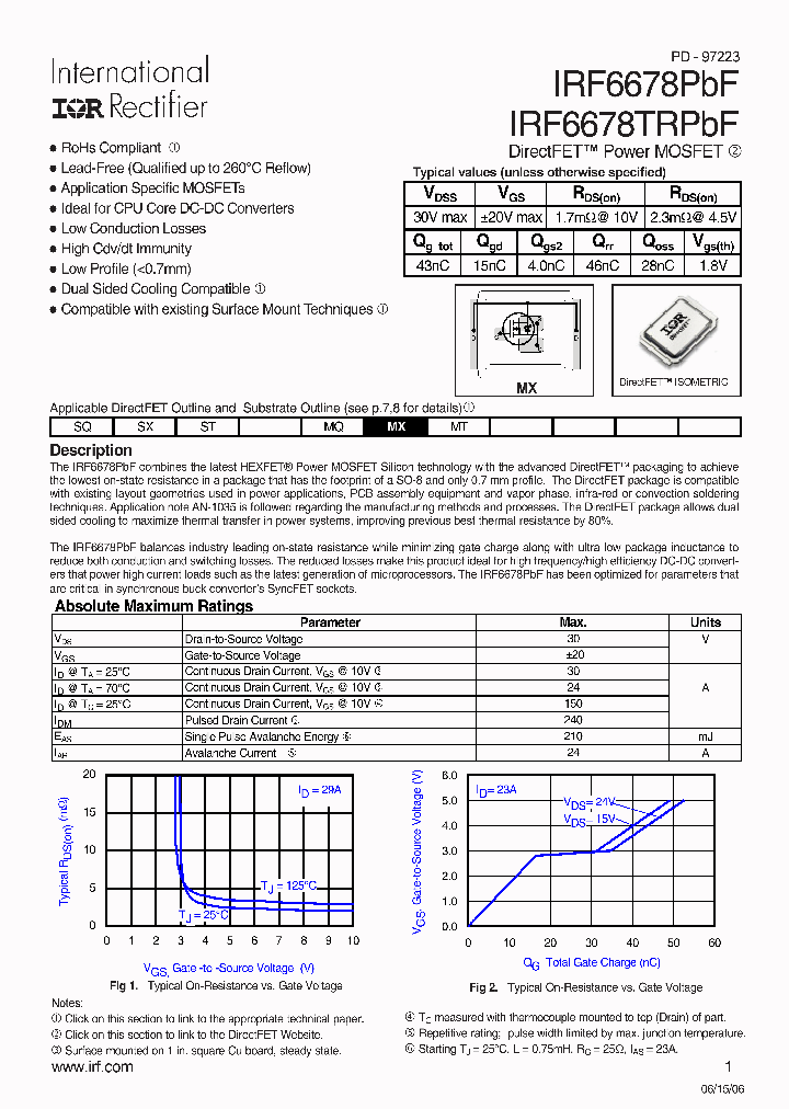 IRF6678PBF_4196265.PDF Datasheet