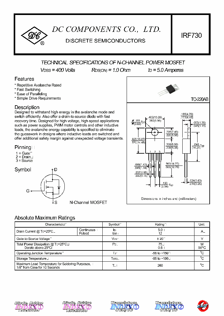 IRF730_4391649.PDF Datasheet