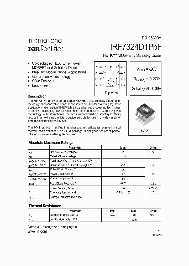 IRF7324D1PBF_4319163.PDF Datasheet