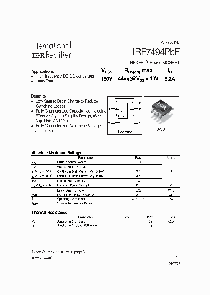 IRF7494PBF_4181099.PDF Datasheet
