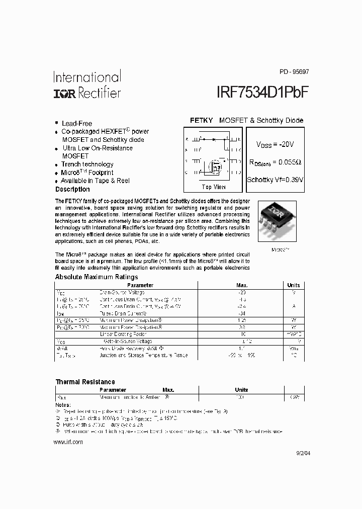 IRF7534D1PBF_4186927.PDF Datasheet