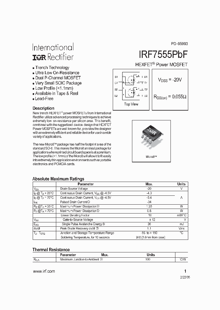 IRF7555PBF_4186928.PDF Datasheet