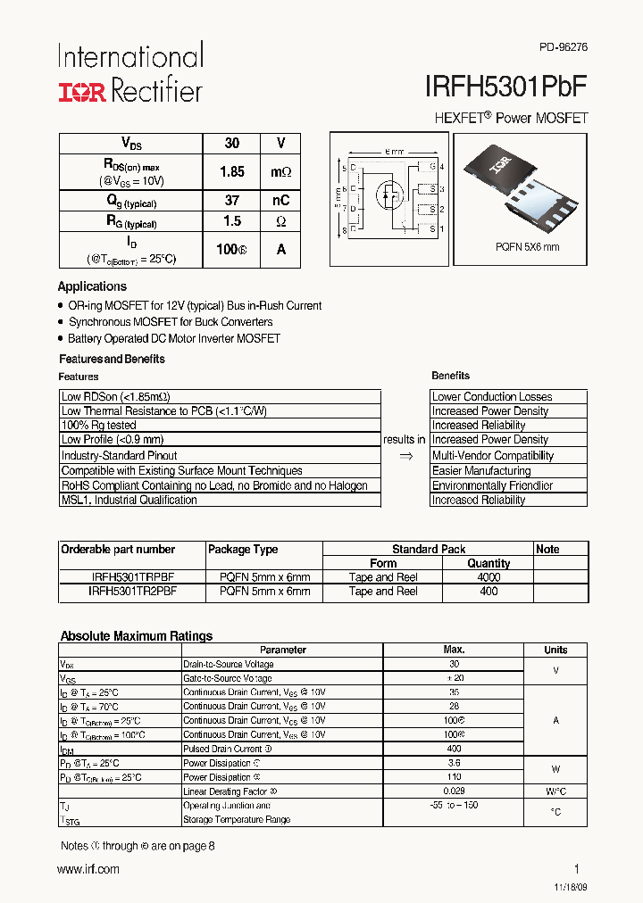 IRFH5301TR2PBF_4736247.PDF Datasheet