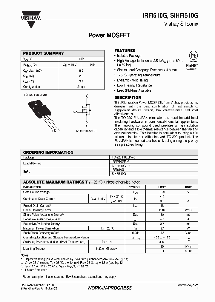 IRFI510G_4250298.PDF Datasheet