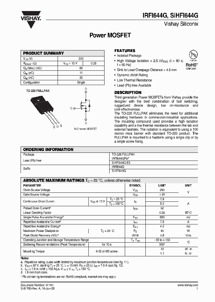 IRFI644G_4764960.PDF Datasheet
