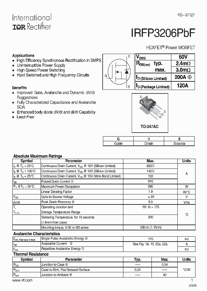 IRFP3206PBF_4205841.PDF Datasheet