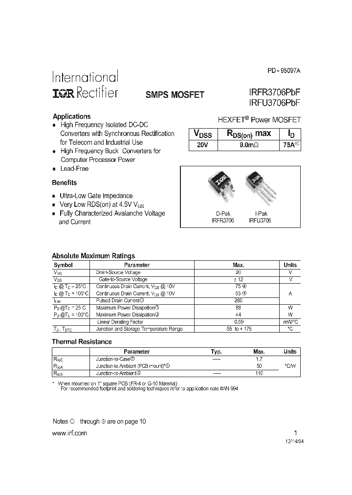 IRFR3706PBF_4227788.PDF Datasheet